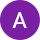 a purple circle with the letter a in it